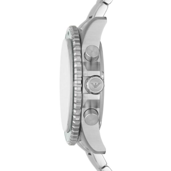Emporio Green Dial AR11500 Eco Stainless Steel Chronograph 43mm Watch