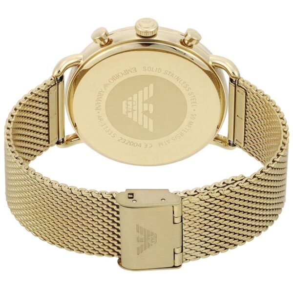 Emporio Armani Avaitor AR11315 Men’s Quartz Stainless Steel Beige Dial 43mm Watch