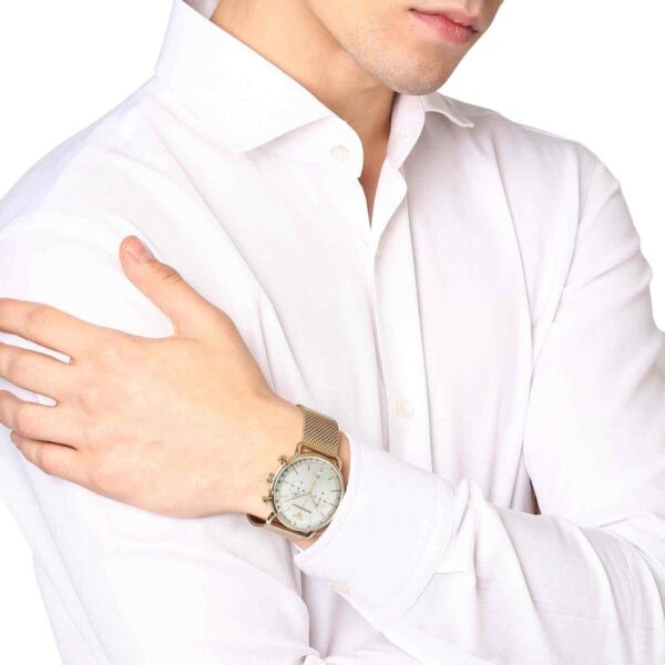 Emporio Armani Avaitor AR11315 Men’s Quartz Stainless Steel Beige Dial 43mm Watch