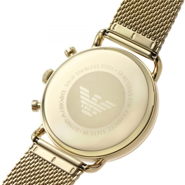 Emporio Armani Avaitor AR11315 Men’s Quartz Stainless Steel Beige Dial 43mm Watch