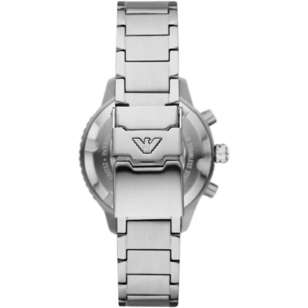 Emporio Green Dial AR11500 Eco Stainless Steel Chronograph 43mm Watch