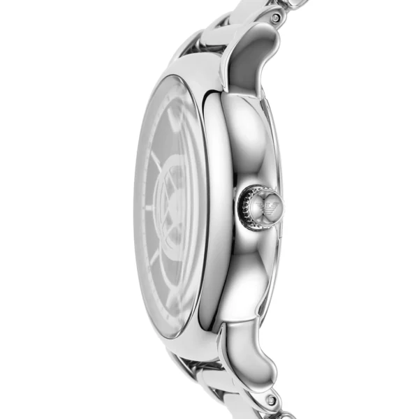 Emporio Armani Luigi AR60036 Chronograph Skeleton Blue Dial Silver Steel Strap
