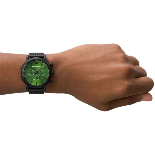 Emporio Armani Luigi Ar11470 Men’s Quartz Stainless Steel Green Dial 46mm