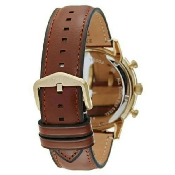 Fossil Townsman FS5338 Brown Leather Strap Black Dial Chronograph Quartz Watch for Men's