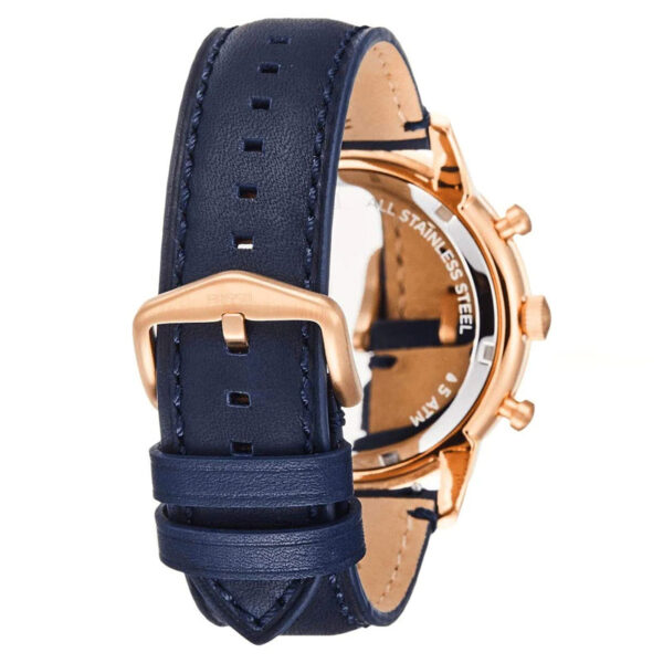Fossil Townsman FS5436 Blue Leather Strap Blue Dial Chronograph Quartz Watch for Men 44mm