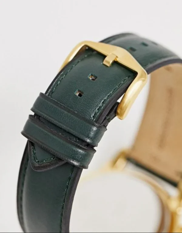 Fossil Townsman FS5599 Dark Green Leather Men’s Watch Dial 44mm