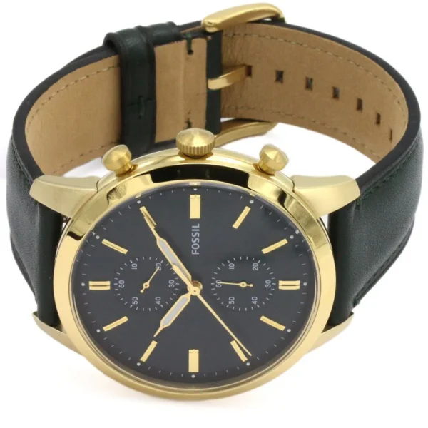 Fossil Townsman FS5599 Dark Green Leather Men’s Watch Dial 44mm