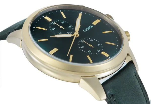 Fossil Townsman FS5599 Dark Green Leather Men’s Watch Dial 44mm