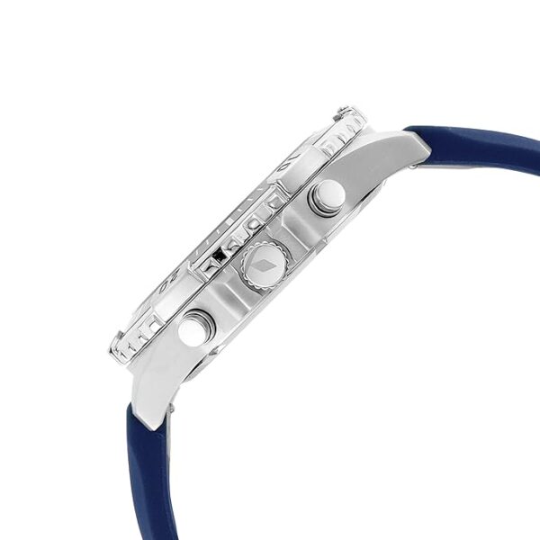 Fossil Garrett FS5709 Blue Leather Strap Blue Dial Chronograph Quartz Watch for 44mm