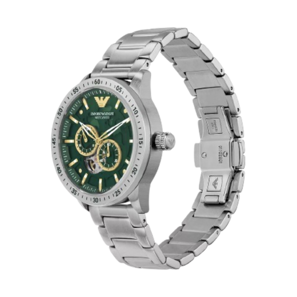 Emporio Armani Mario AR60053 Stainless Steel Green Dial Automatic Watch for Men