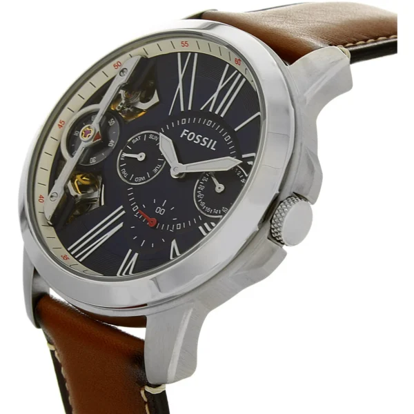 Fossil Grant Twist ME1161 Three-Hand Luggage Leather Watch for Men's 44mm