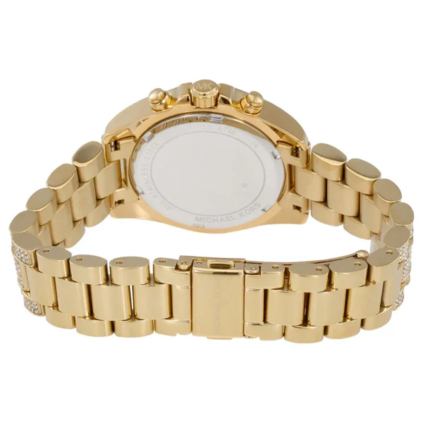 Michael Kors Mini bradshaw MK6494 gold dial crystal pave ladies watch