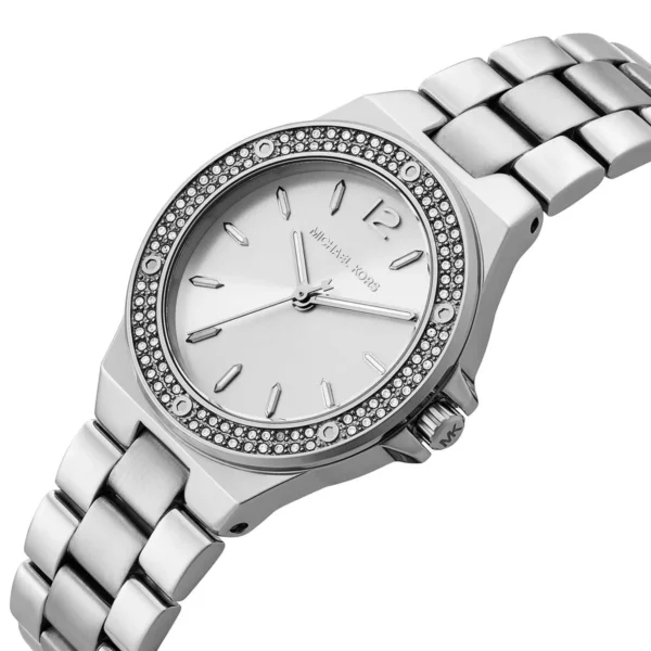 Michael Kors Lennox MK7280 Three Hand Silver Dial Silver Steel Strap Watch For Women