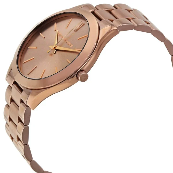 Michael Kors Slim Runway MK3418 Brown Stainless Steel Brown Dial Quartz