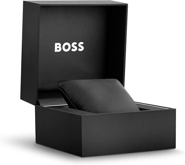 Hugo Boss 1514008 View Chronograph Black Dial Silver Steel Strap Watch For Men 44mm