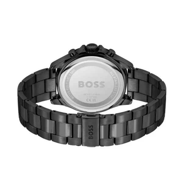 Hugo Boss  Troper 1514058 Chronograph Grey Dial Grey Steel Strap Watch For Men
