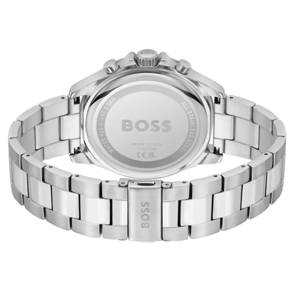 Hugo Boss 1514069 Troper Silver Steel Blue Dial Fashion Chrono Men's Watch