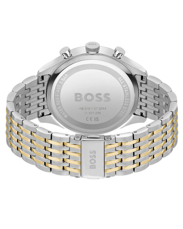 Hugo Boss Gregor Series 1514081 Chronograph Green Dial Two Tone Steel Strap Watch For Men