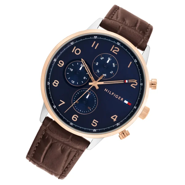 Tommy Hilfiger Leonard 1791987 Quartz Watch for Men with Stainless Steel or Leather Bracelet 44mm