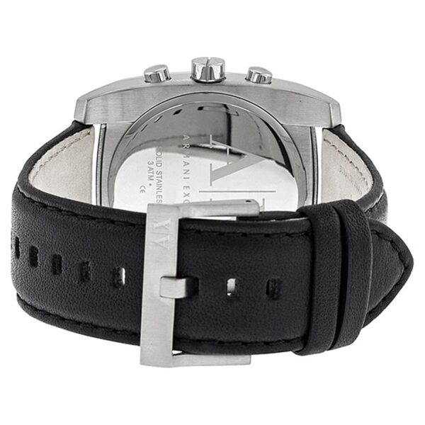 Armani Exchange Quartz AX2250 Black Leather Strap Black Dial 40mm Watch