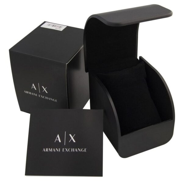 Armani Exchange Men’s Quartz AX2255 Black Stainless Steel Maroon Dial 40mm Watch