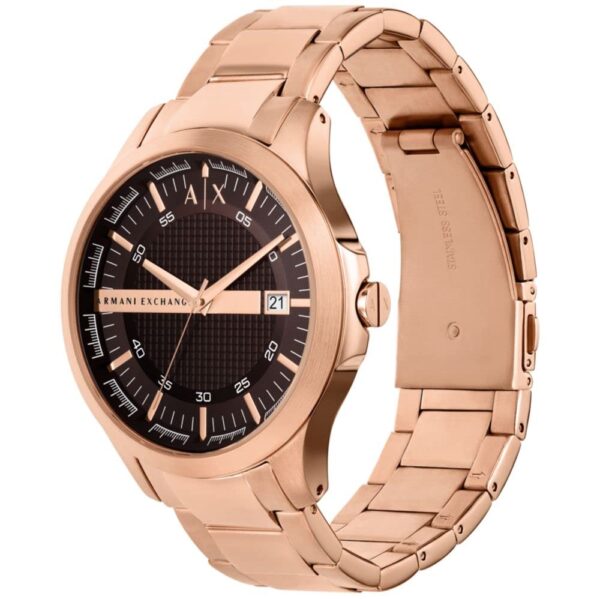 Armani Exchange AX2449 Three-Hand Date Rose Gold-Tone 46mm