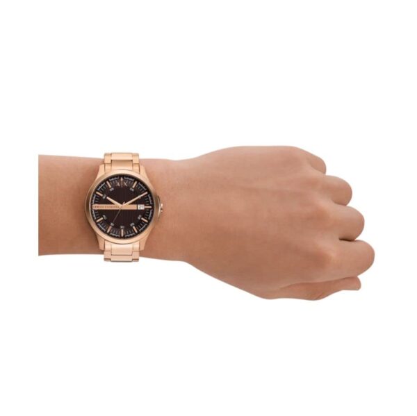 Armani Exchange AX2449 Three-Hand Date Rose Gold-Tone 46mm