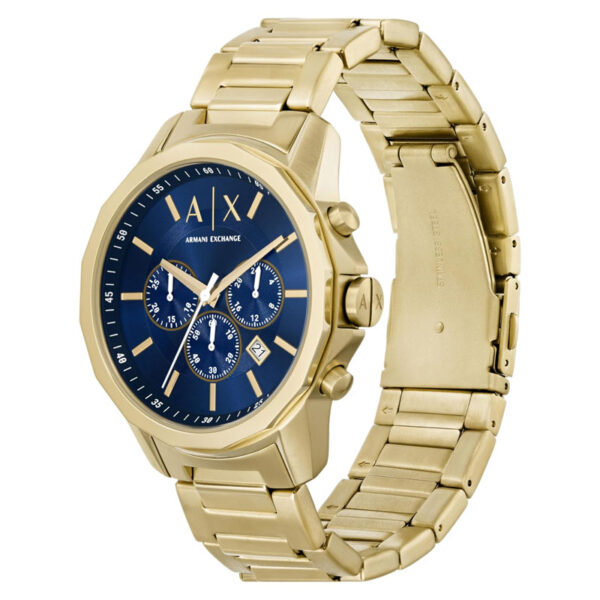 Armani Exchange AX7151 Gold-Tone Men’s Quartz Stainless Steel Blue Dial 44mm
