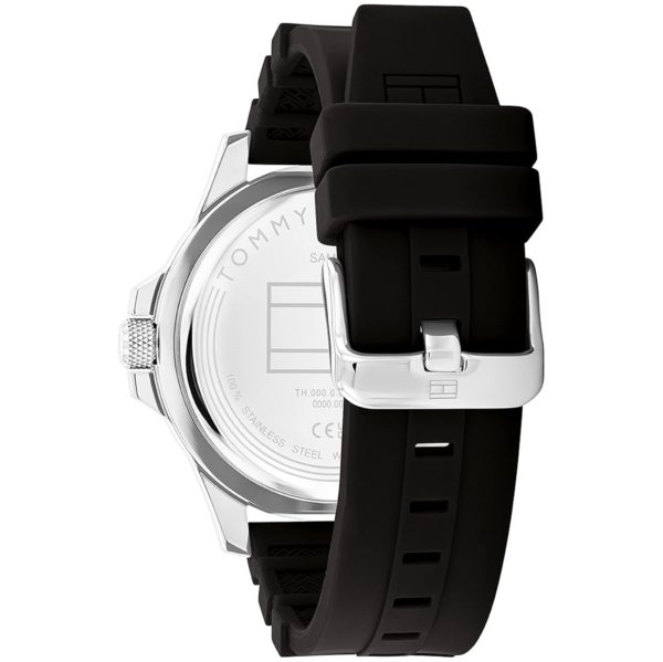 Tommy Hilfiger Men's Preppy 1710539 Round Shape Silicone Wrist Watch 46mm