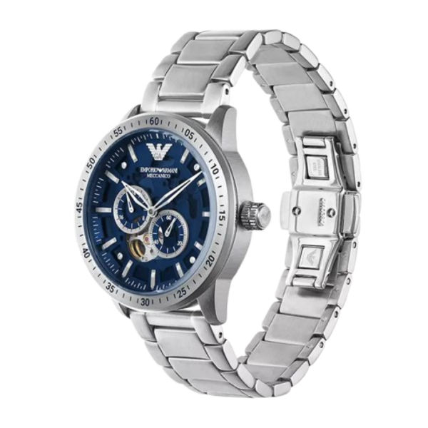 Emporio Armani Mario AR60052 Automatic Men’s Watch Stainless Steel Blue Dial 43mm