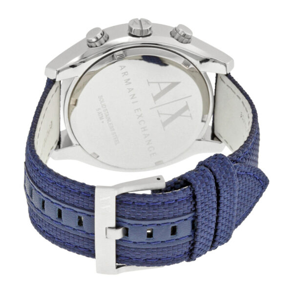 Armani Exchange Nylon  Strap AX1609 Silver Dial 45mm Watch For Men